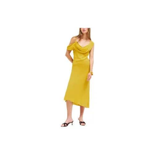 Reformation Slip Dresses Women's Ginger Yellow