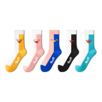 Taste The Color Mid Calf Socks Women's 5 Pack