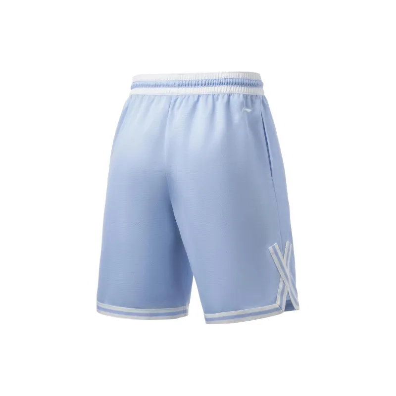 LiNing Badfive Basketball Shorts Men's Clear Sky Blue-1