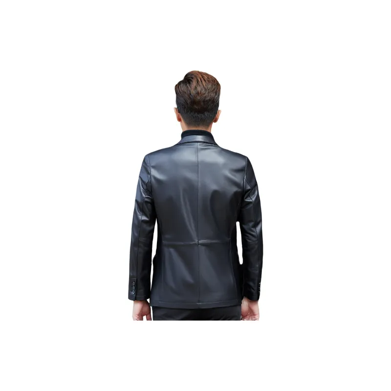 KAISER Leather Jacket Men's Black-1