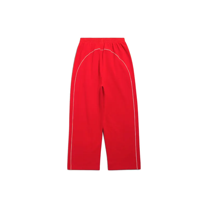 Balenciaga Knitted Sports Pants Loose Fit Style Unisex Red-1