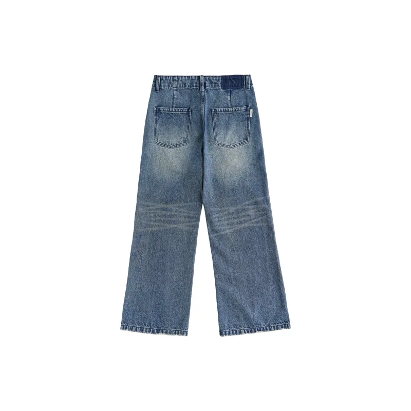 BLUELANDINC Flared Pants Jeans Women's Blue-1
