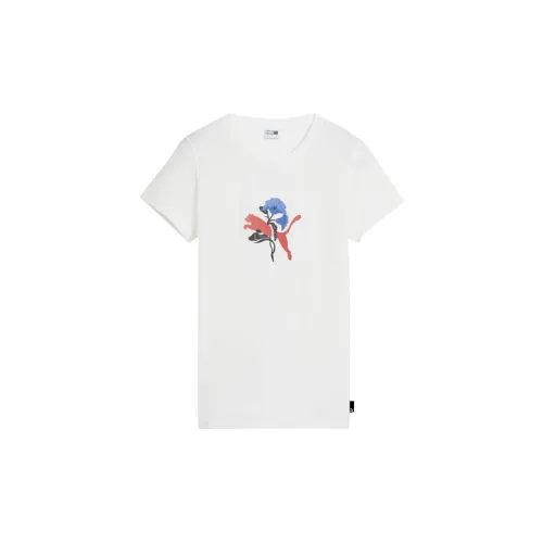 PUMA GRAPHICS BLOSSOM DAY T-Shirts Women's White