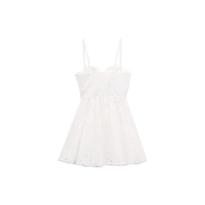 ZARA Sleeveless Dresses Women's White-1