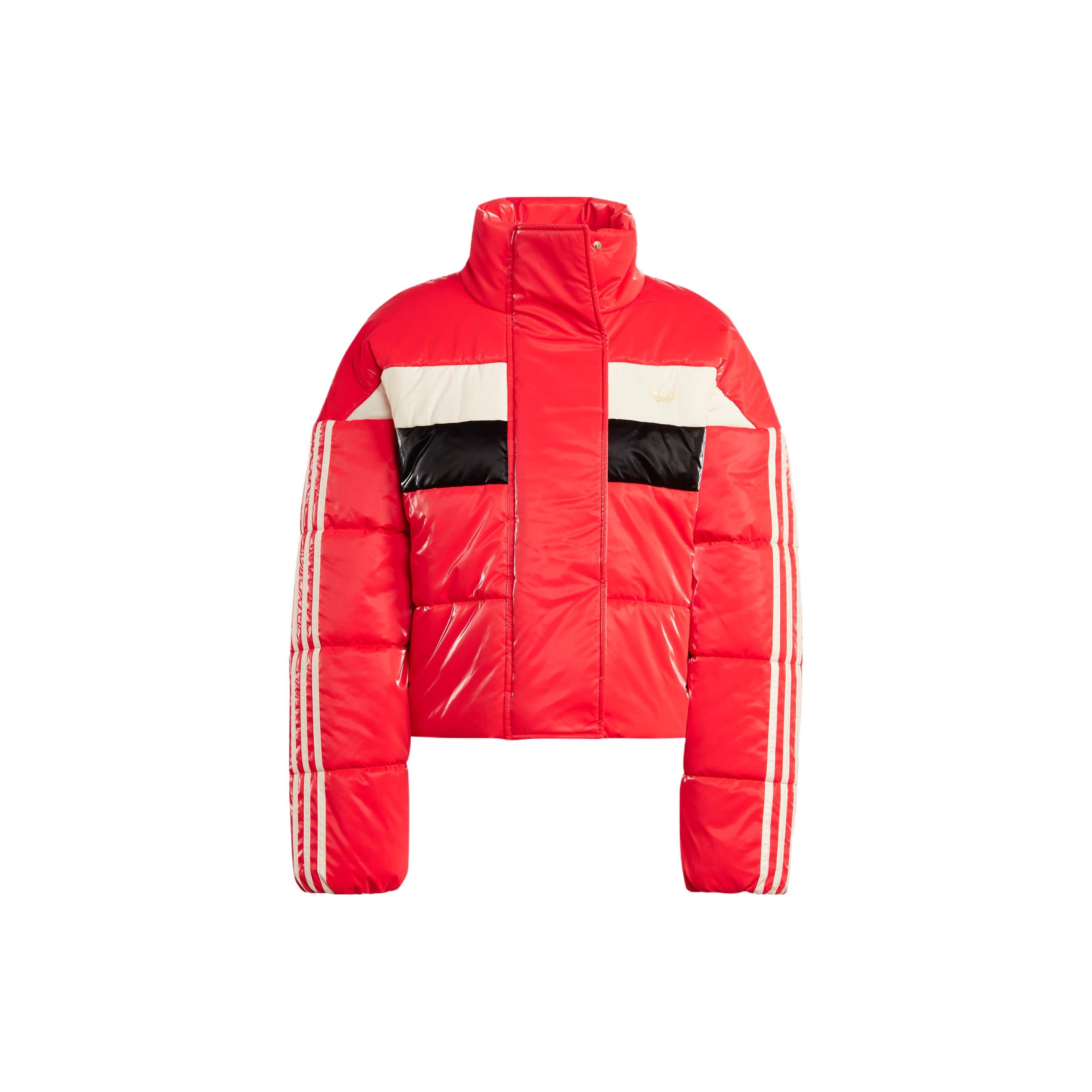 Adidas originals three stripe padded jacket in red online