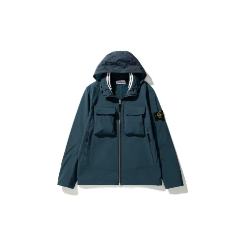 STONE ISLAND LIGHT SOFT SHELL-R SERIES SOFT SHELL Jackets Men Dark Blue