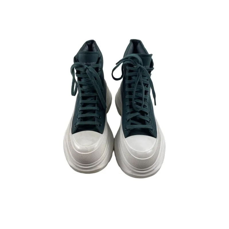 Alexander McQueen Tread Slick Short Casual Shoes Women's White Green-3