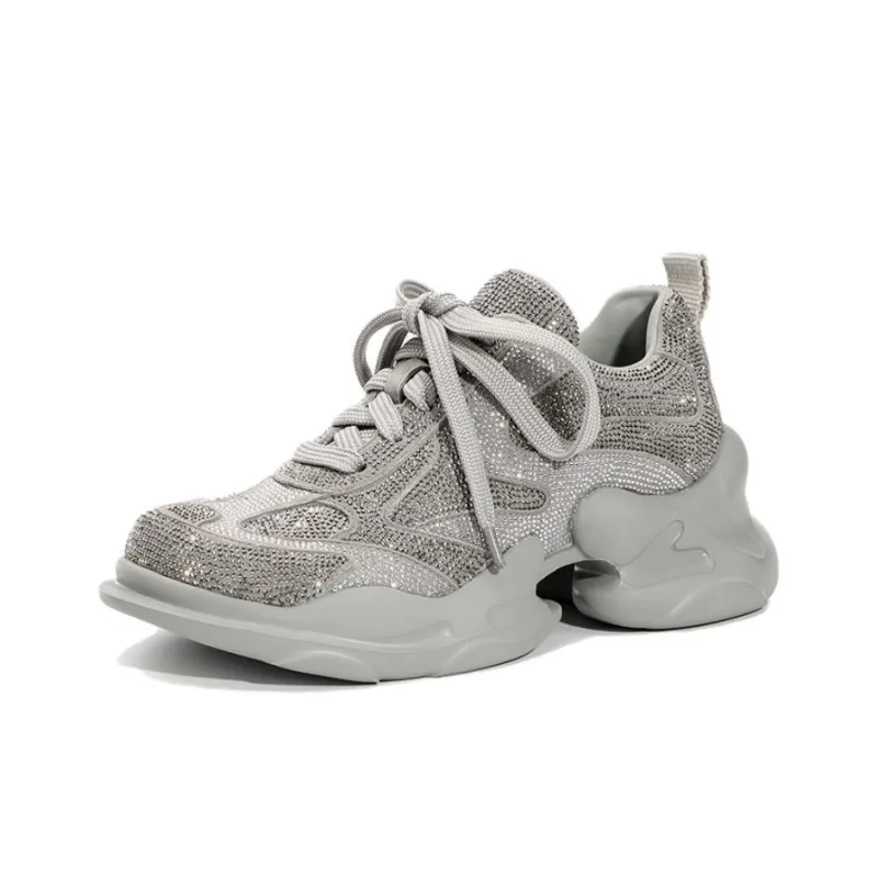DIBO MANNER Cloud Want Series Low Top Trendy Platform Rhinestone Decoration Chunky Sneakers-7