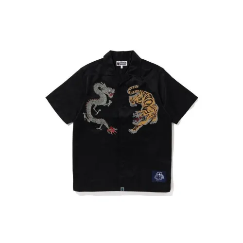 A BATHING APE SS23 Ape-man Manufactured Series Shirts Men Black