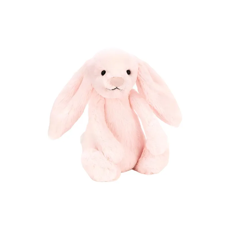 JELLYCAT Bunny Collection Bashful Rabbit Drum Pink N Dolls Plush Doll 18cm Height In Sitting Posture-0