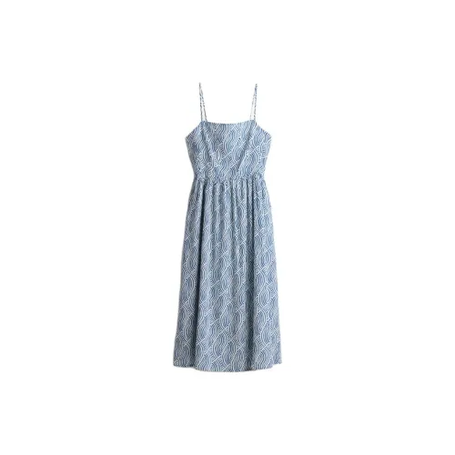 H&M Slip Dresses Women's Blue/Pattern