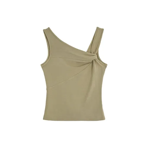 Okmashop Tank Tops Women's Khaki