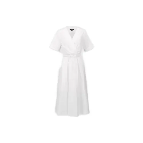 URBAN REVIVO Short-Sleeved Dresses Women's White