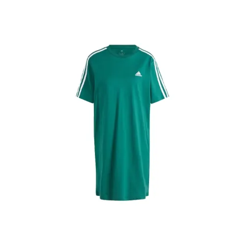 Adidas Essential Short-Sleeved Dresses Women's Green