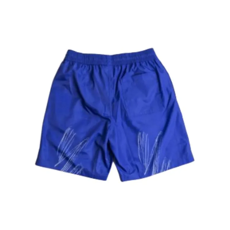 OFF WHITE Scribble Diags print Elasticated Swim Shorts-1