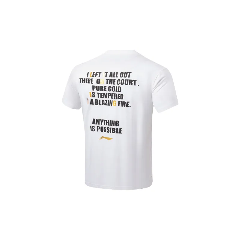 LINING Sports Basketball Collection T Shirts Men White-1