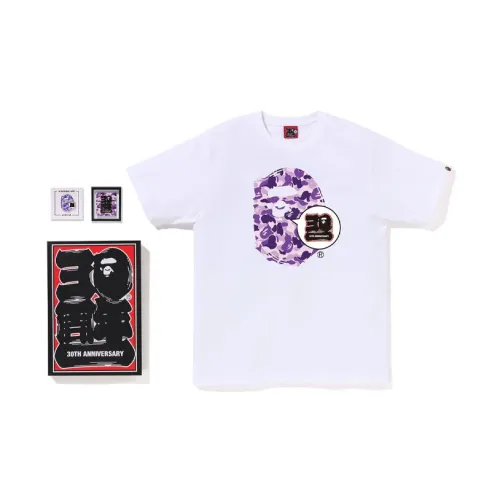 A BATHING APE Bape SS23 30th Anniversary Collection Casual Sportswear Unisex White/Purple