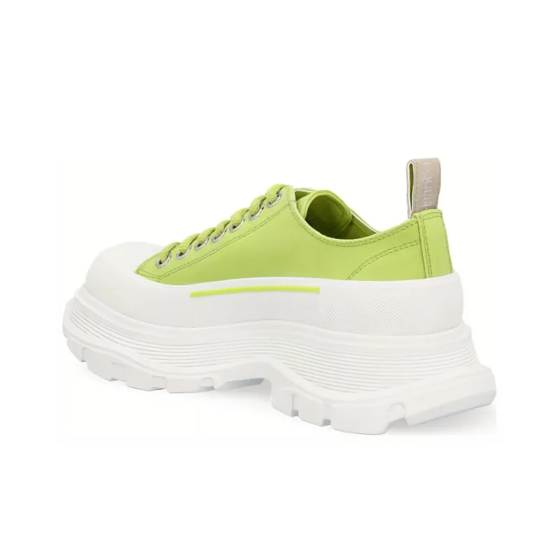Alexander McQueen Tread Slick Low Lace Up 'Lime Green White' Women's-3