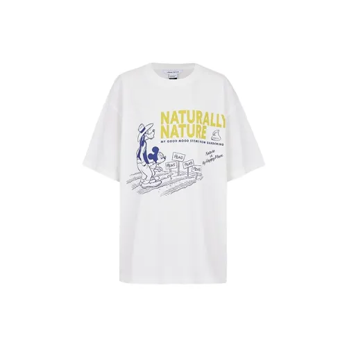 Disney X URBAN REVIVO Disney Collection T-Shirts Women's White