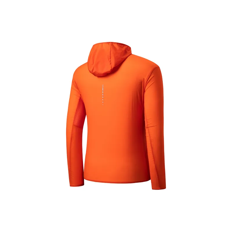 Erke Trench Coats Men Bright Orange Red-1