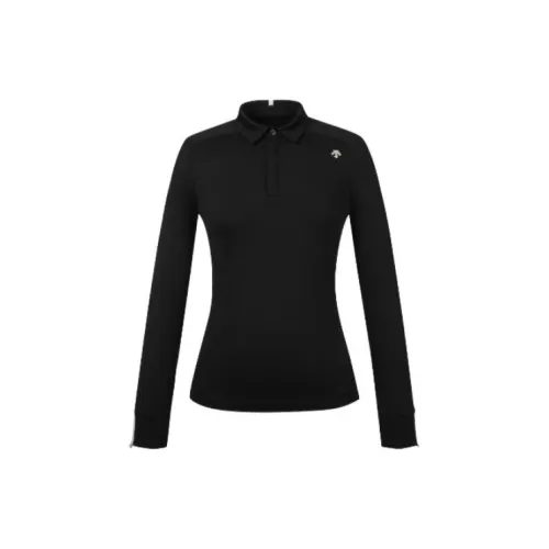 DESCENTE GOLF Polo Shirts Women's Black