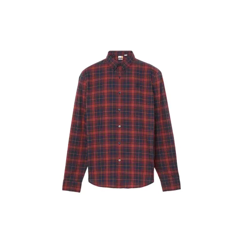 Timberland Shirts Men Dark Red