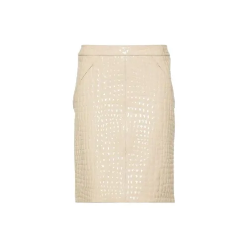 TOM FORD High-Waisted Embossed Leather Mini Skirt