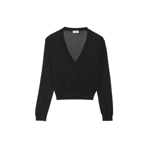 SAINT LAURENT Crop Tops Women's Black