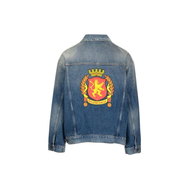 Balenciaga FW22 Denim Jacket Men's Regular Fit Blue-1