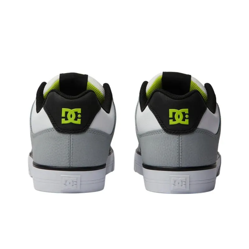 DC Shoes Low Top Skateboard Shoes Men's Gray White-4
