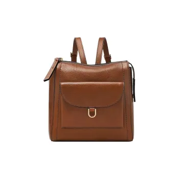 FOSSIL Leather Backpack Mini Women's Brown