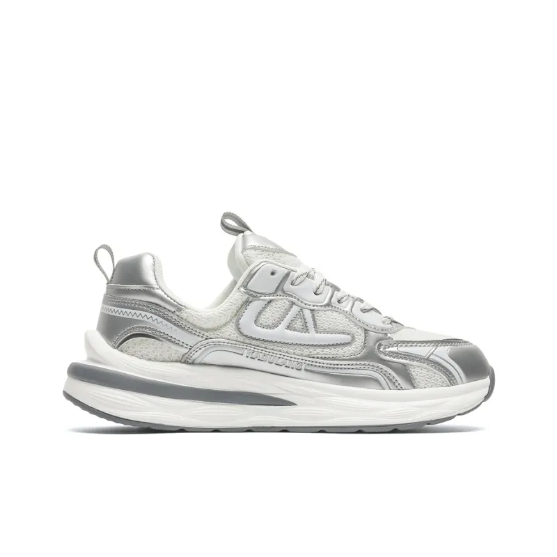 GNVA Breathable Low Top Chunky Sneakers Unisex Silver Box-2
