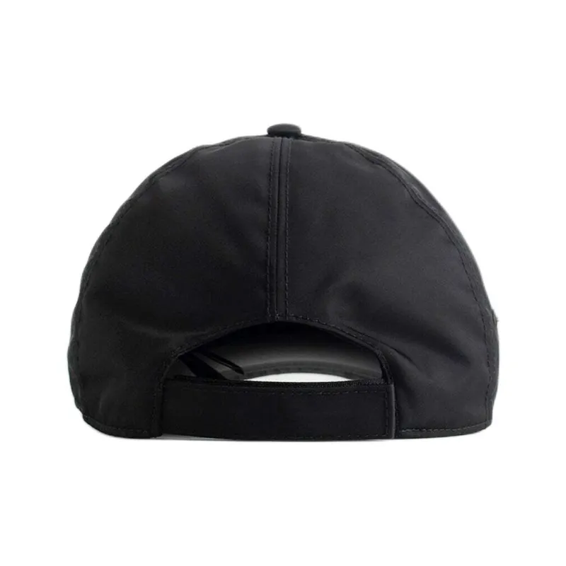 PRADA Recycled Nylon Baseball Caps Men's Black-2