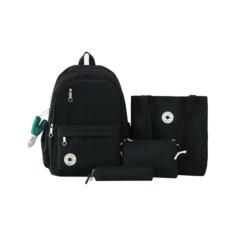 Deli Bear Nylon Four Piece Set Backpack Regular Unisex Multicolor-1