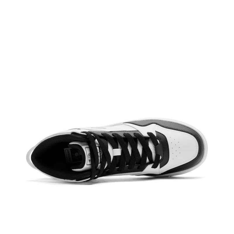 QIAODAN Skateboard Shoes Men High Top Black/Jordan White-3