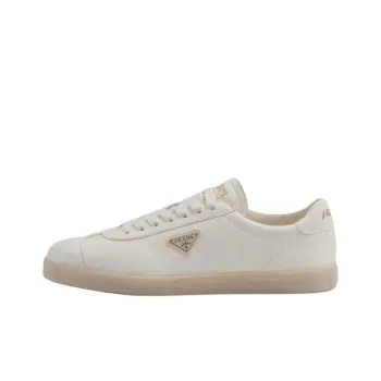 PRADA Triangle logo Leather Sneakers