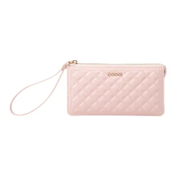 COOGI Cow Leather Clutch Women's Black/Pink/Ecru