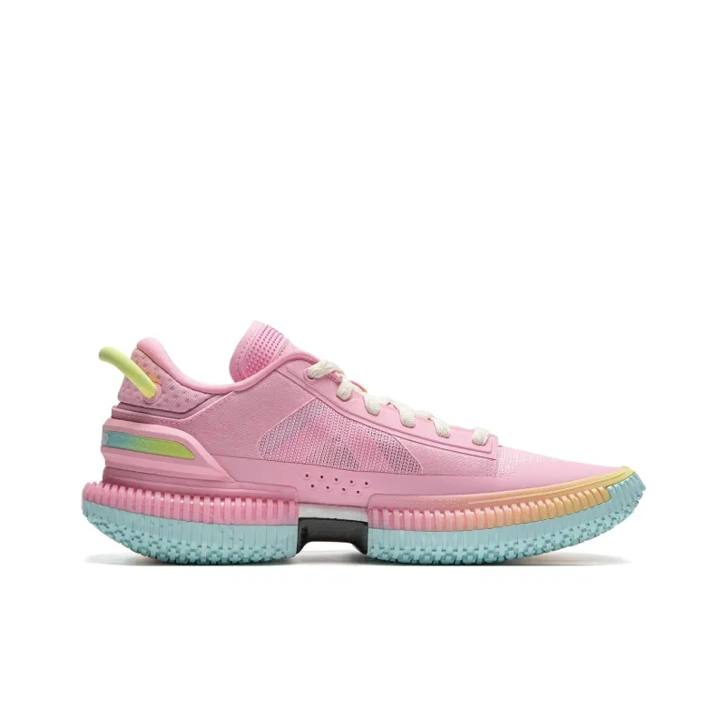 LiNing Slip-Resistant Breathable Low-Top Basketball Shoes Men's Phoenix Blossom Pink-1