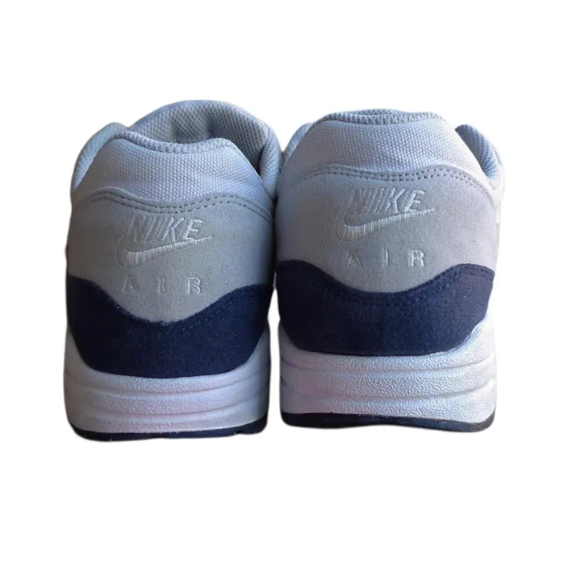 Nike Air Max 1 Anti Slip Wear Resistant Low Top Casual Running Shoes Unisex Light Gray-3