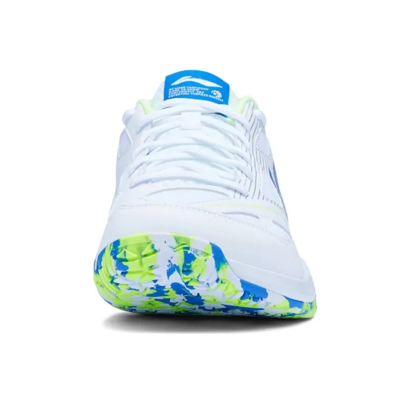 LiNing Anti Slip And Wear Resistant Breathable Low Top Badminton Shoes Unisex White Blue-2