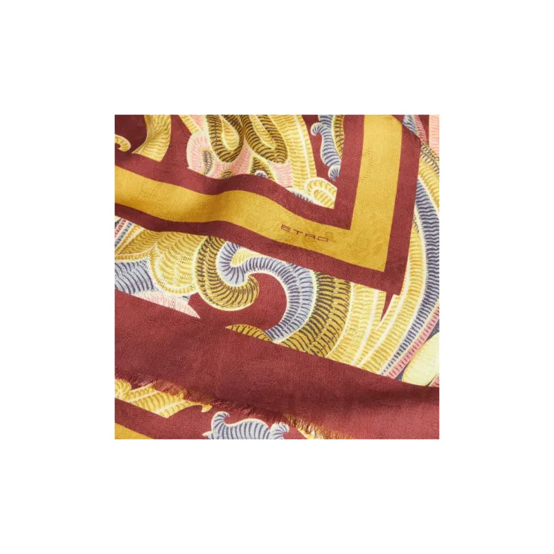 ETRO Paisley print Jacquard Shawl-2