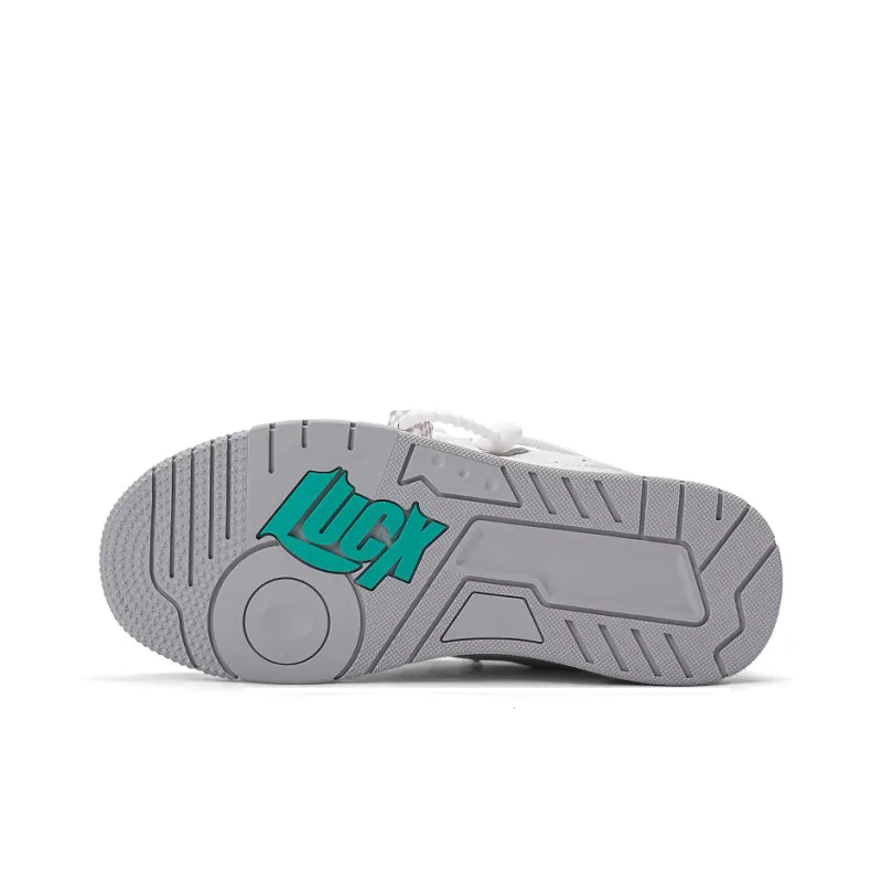LUCX Lucky Shoes Anti-Slip And Wear-Resistant Height Increasing Low-Top Skateboard Shoes Unisex Pomelo-4