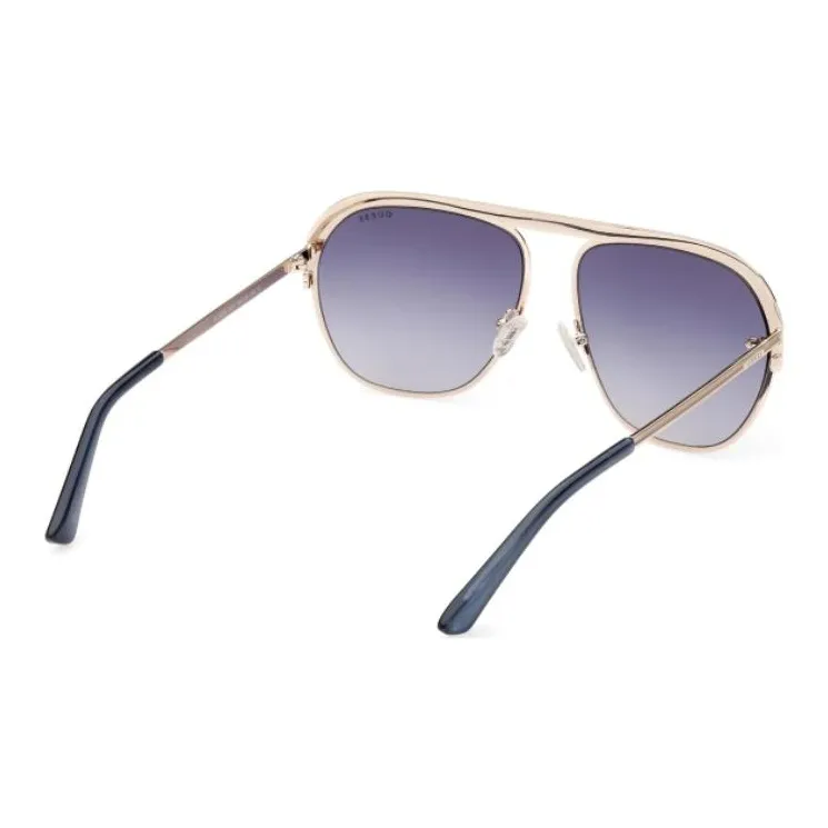 GUESS Metal Aviator Sunglasses Unisex Gold-4