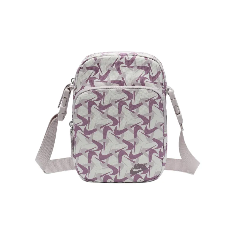 Nike Heritage Polyester Shoulder Bag Crossbody Bag Women's Sailcloth & White Gold Purple & Gray Brown-0