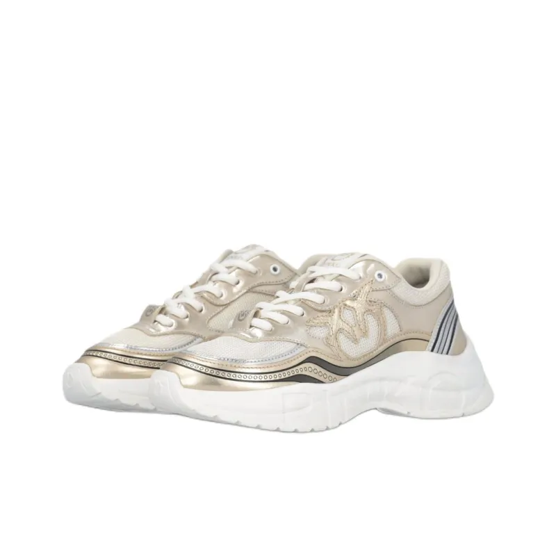 PINKO Metallic Detailed Sneakers Women's-3