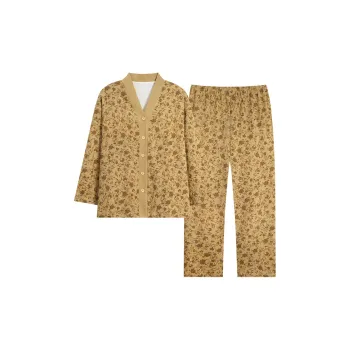 MIIOW Trend Party Series Pajama Set Women's Maple Leaf Print