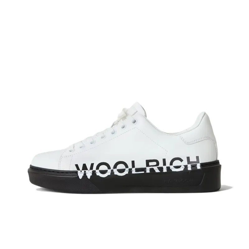 WOOLRICH Stylish Skateboarding Shoes Women's Black White-0