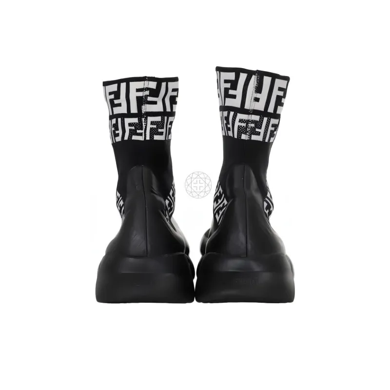 FENDI FF Motif Tech Fabric High 'Black'-4