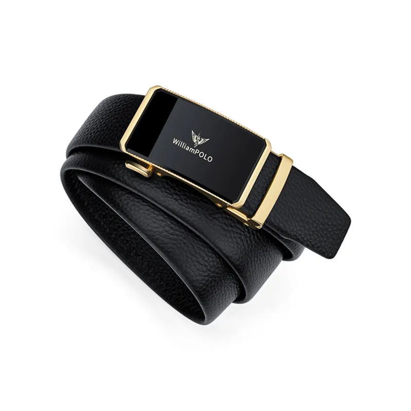 WilliamPOLO Wallet Belt Box Set For Boyfriend Husband Or Dad Cow Leather Belt Men's Width  3.5cm-5