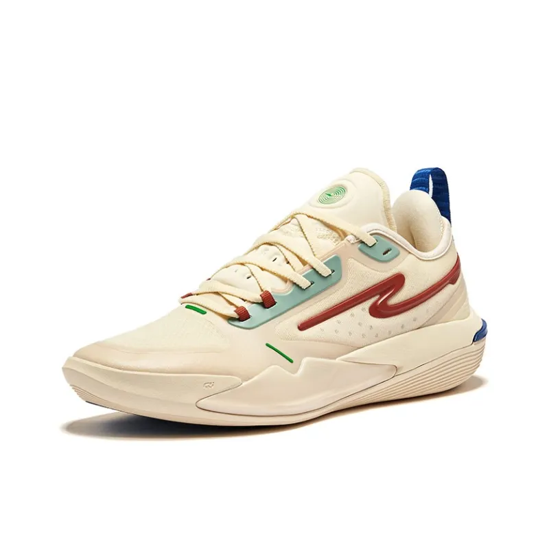 Erke Raid Cushioning Rebound Low Top Basketball Shoes Men's Milk Tea Color Scheme-2